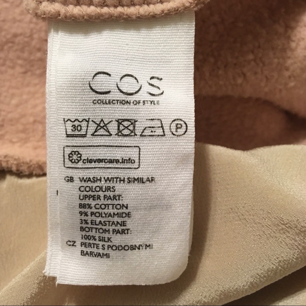 COS Silk Layered Tunic Sweatshirt Oversized Pink S - Picture 6 of 6